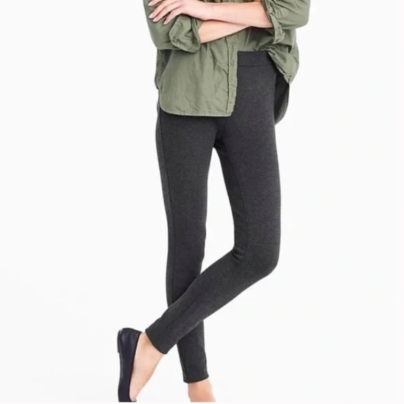 NWT J.Crew Original Stretch Ponte Pixie Pant in Heathered Charcoal Size 0S - Picture 2 of 9